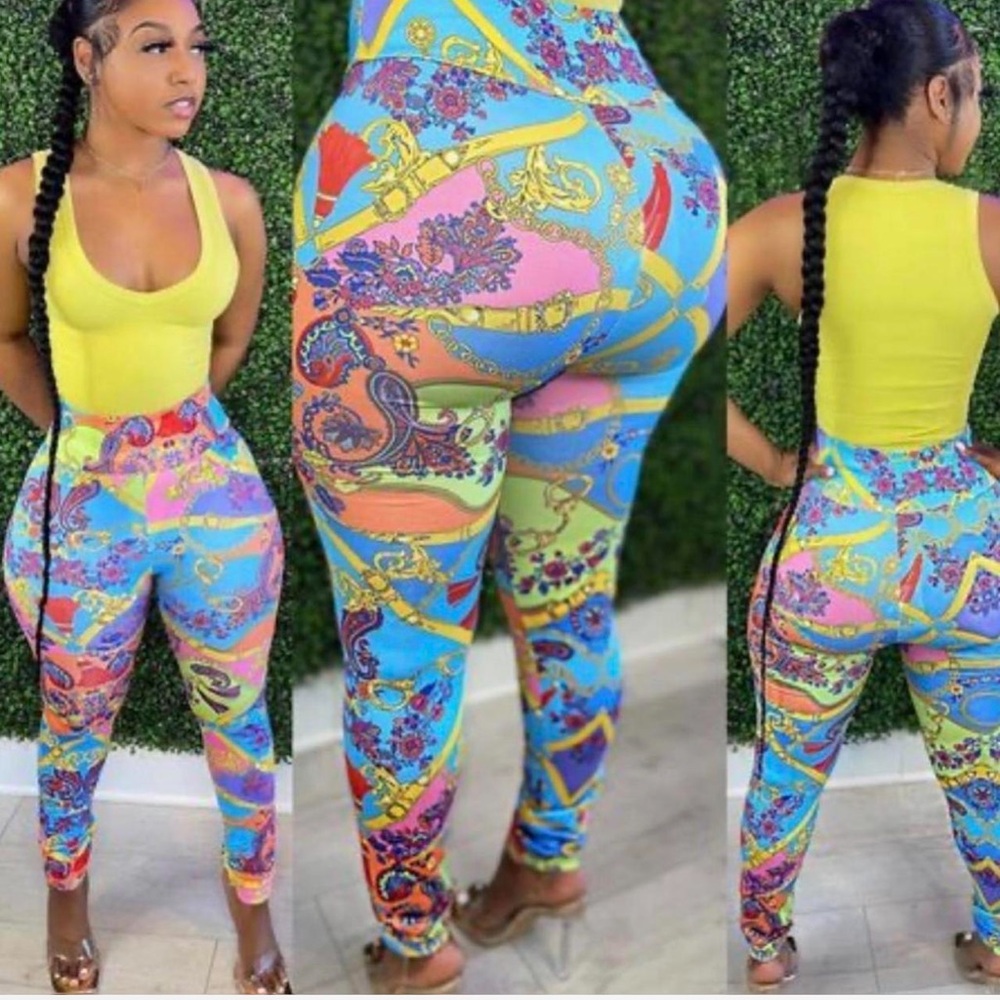 Multi Color Print Leggings